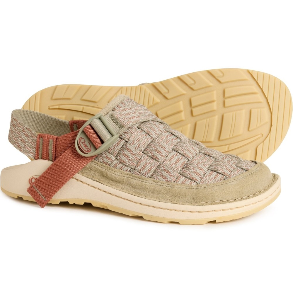 NEW Chaco Canyon Woven‎ Clogs Men Sz 11 Beige Khaki Buckle Open Back Outdoor